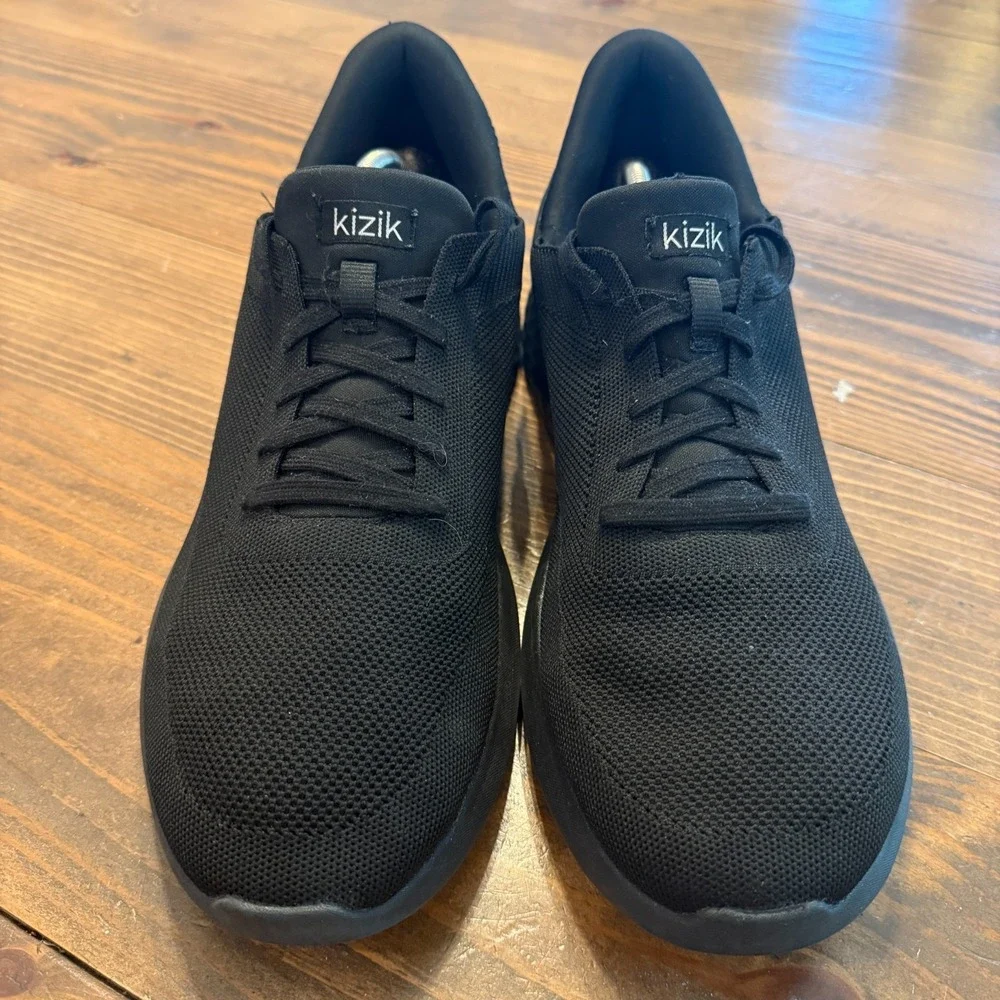 Kizik Shoes Mens 14 Athens Black Hands Free Running Athletic Slip On